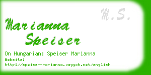 marianna speiser business card